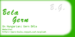 bela gern business card
