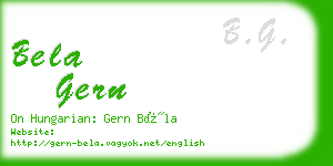 bela gern business card